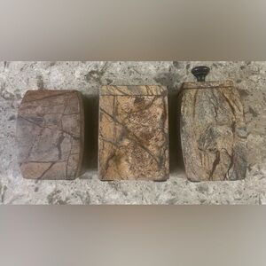 Marble Bathroom Accessory Set